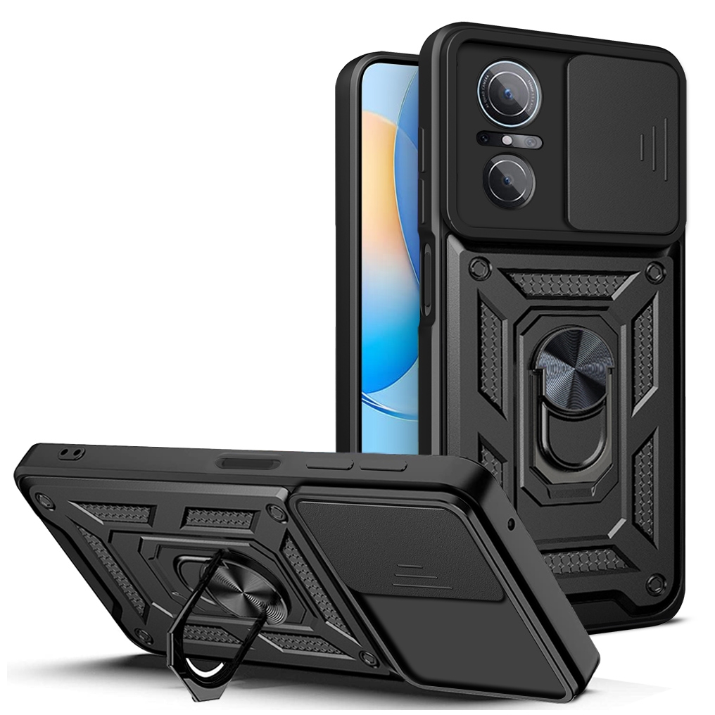 (RepairParts Mania)For Huawei nova 9 SE Sliding Camera Cover TPU + PC Phone Case(Black)