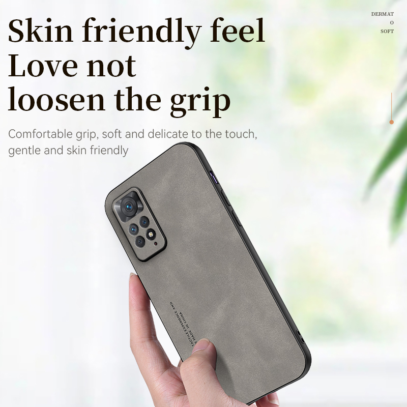Cho Xiaomi Redmi Note 11 Pro 4G Trường Hợp Redmi Lưu Ý 11 Pro 5G TPU Mềm mờ chống Sốc Ốp điện thoại kết cấu da Bìa