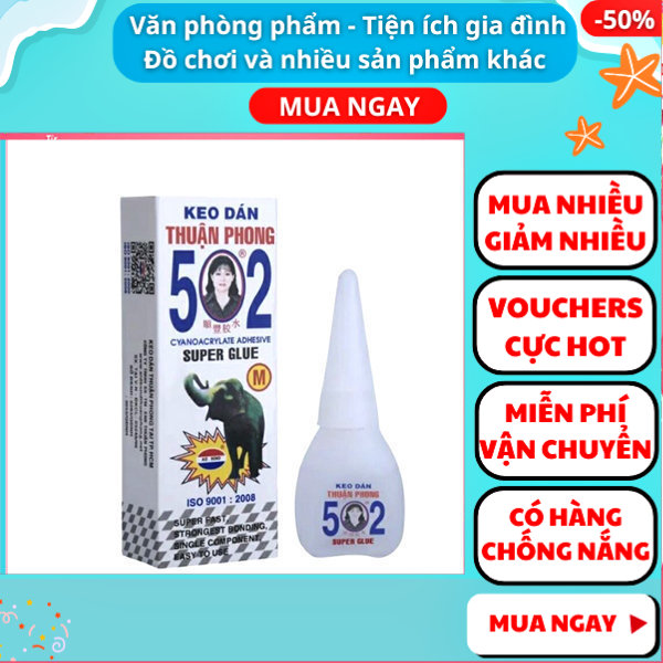 Lọ keo con voi 502 Thuận Phong hàng tốt giá rẻ-keo dán siêu dính- keo dán sắt-keo dán 502- keo con voi 502-keo dán đa năng- Nguyễn Thùy Store