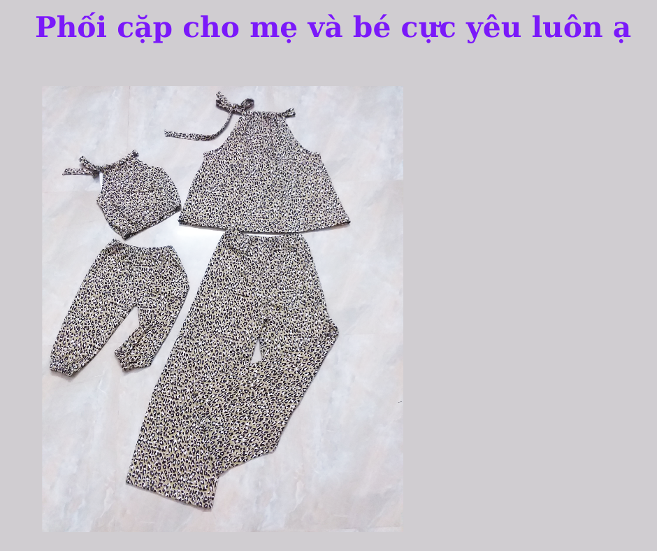 Bộ yếm da beo cho bé chất lụa xinh mịn thoáng mát