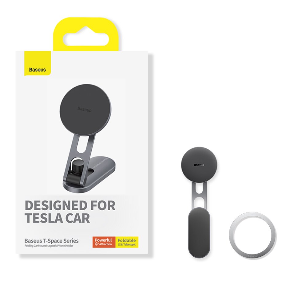 ：》“：=- Baseus Magnetic Car Phone Holder For Tesla Display Screen Rotateble Foldable Car Mount For Pro Max