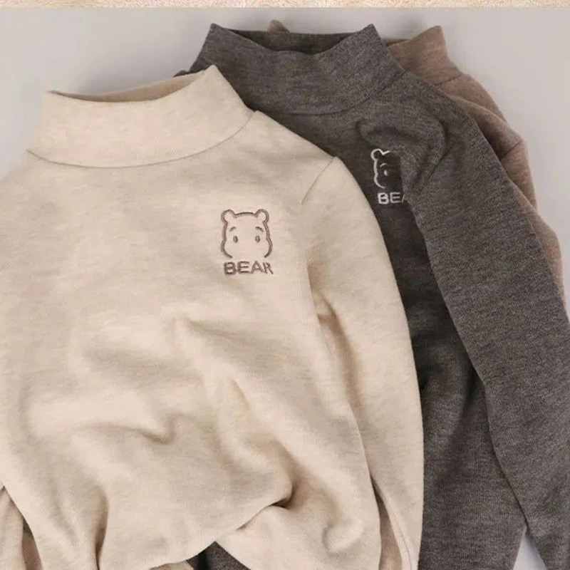 Insular Children's sweater, half turtleneck Warm inner layer T-shirt Long-sleeve base layer