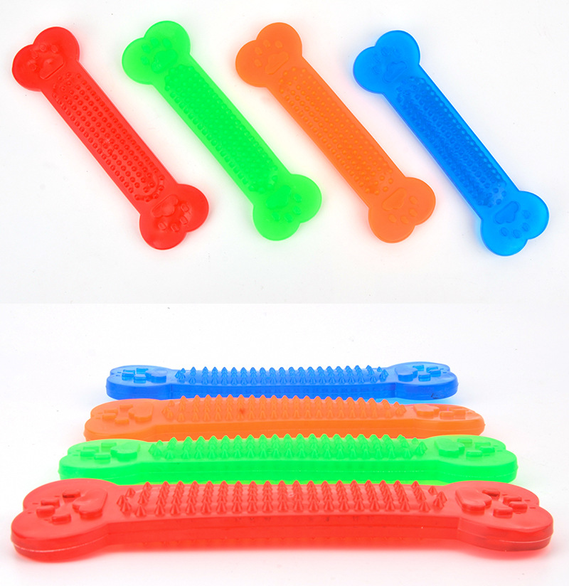Hot Sale Pet Dog Chew Toys Rubber Bone Toy Aggressive Chewers Dog Toothbrush Doggy Puppy Dental Care For Dog Pet Accessories