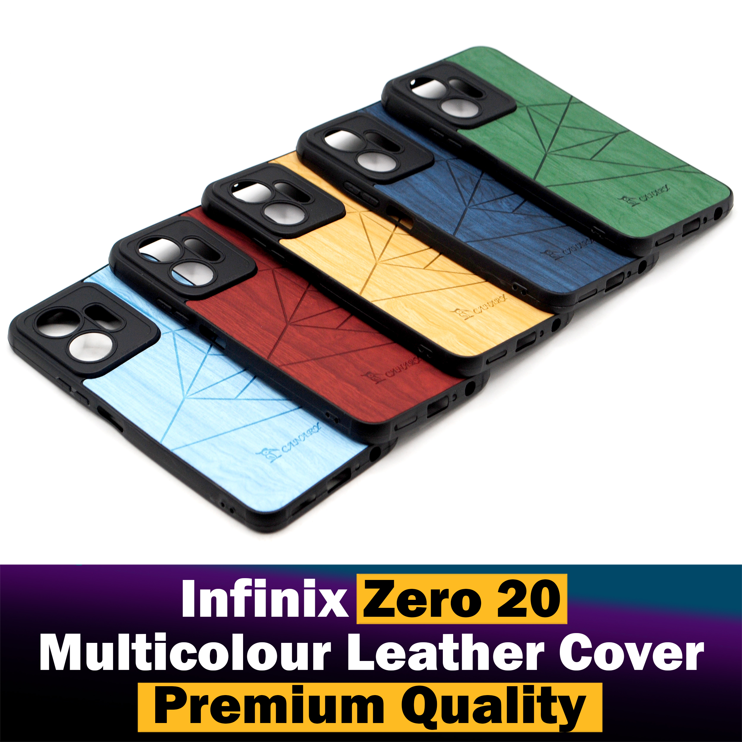 Infinix Zero 20 Back Cover Multicolour Soft Leather Case For Infinix Zero 20. 