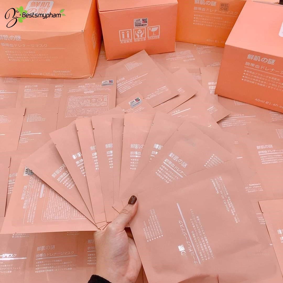 Combo 10 Miếng mặt nạ nhau thai cừu dưỡng da trắng sáng, mặt nạ dưỡng da trắng mịn, cấp ẩm