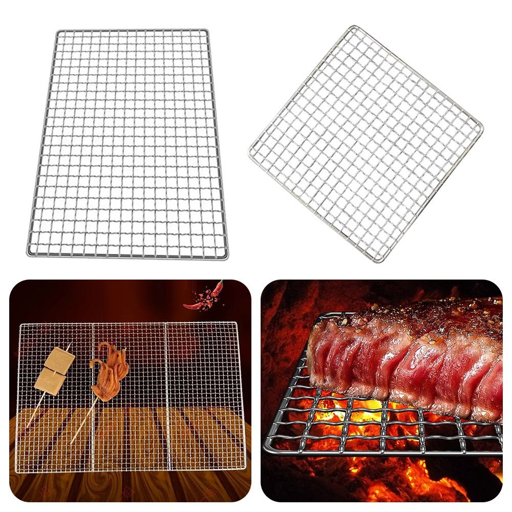 Wire Griddle Racks New Iron Wire Grill Racks Square Reusable Grill Net Nonstick BBQ ...