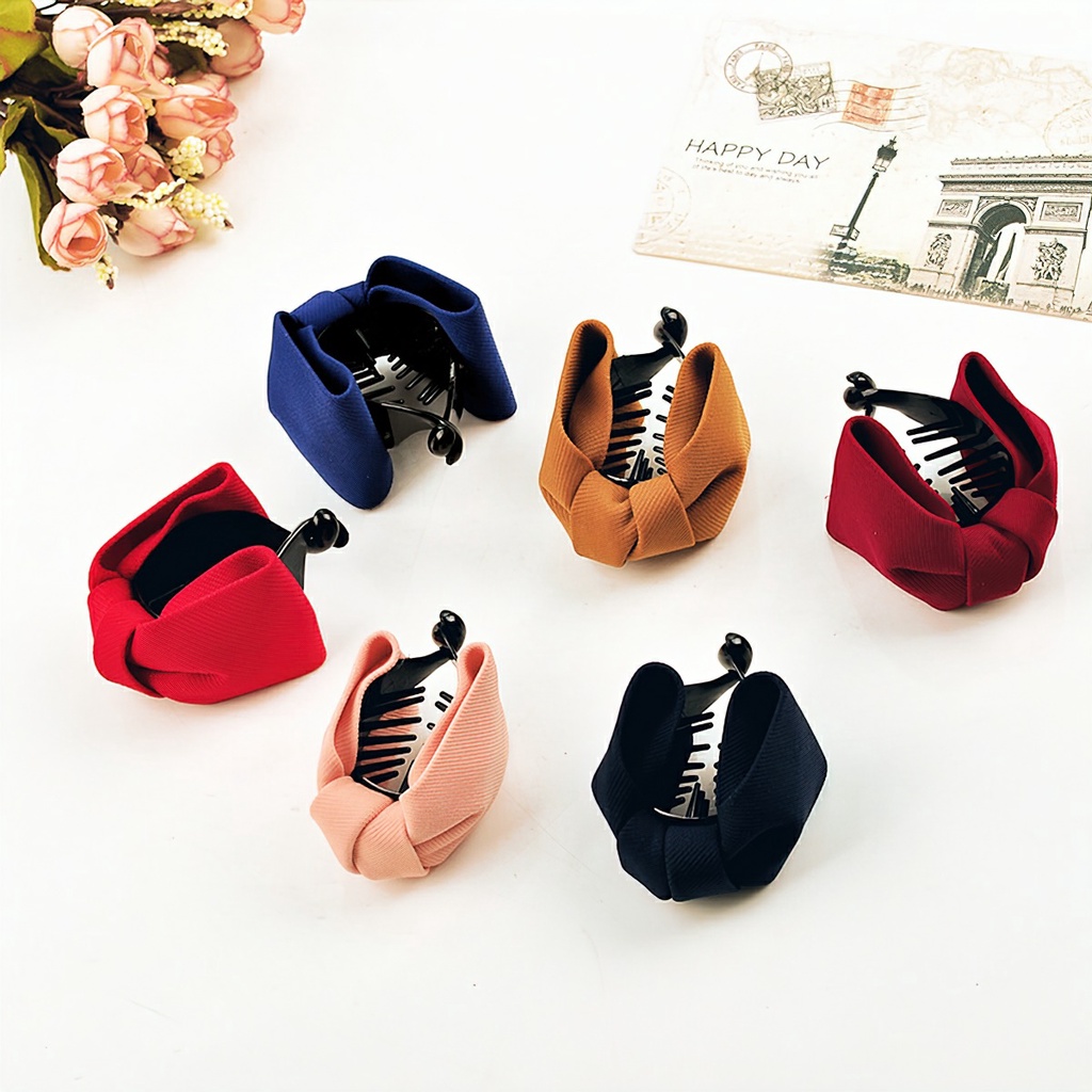 Lumbley multi-colored hair bows thick hair clip-