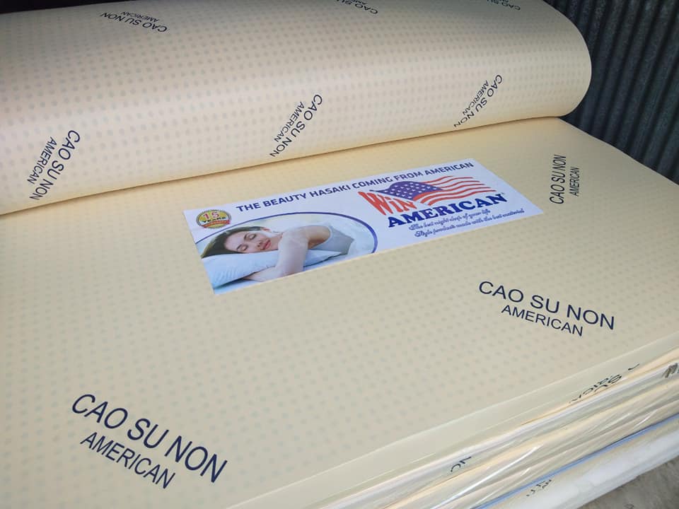 TẶNG 7 MÓN -Gía tại nhà máy [Đủ Kích Thước] NỆM CAO SU NON AMERICAN LOẠI 1 CAO CẤP - ĐỘ DÀY 10cm - BẢO HÀNH 15 NĂM