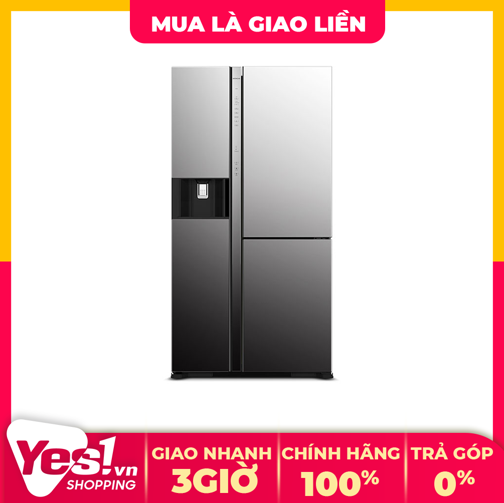 Tủ lạnh sbs hitachi inverter 569 lít r-my800gvgv0 - bảo hành chính hãng - voucher 10% lên đến 800k