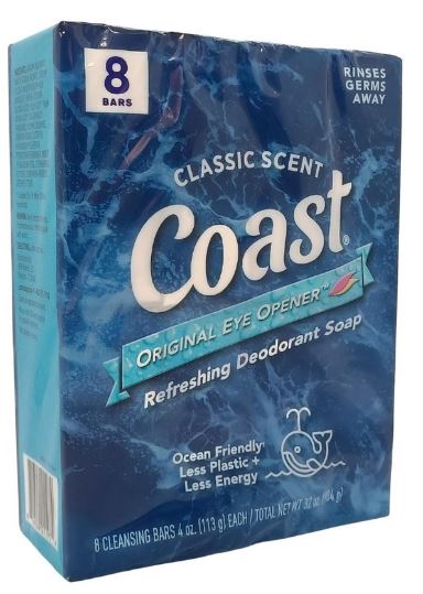 Lốc 8 cục Xà bông COAST Mỹ 113g