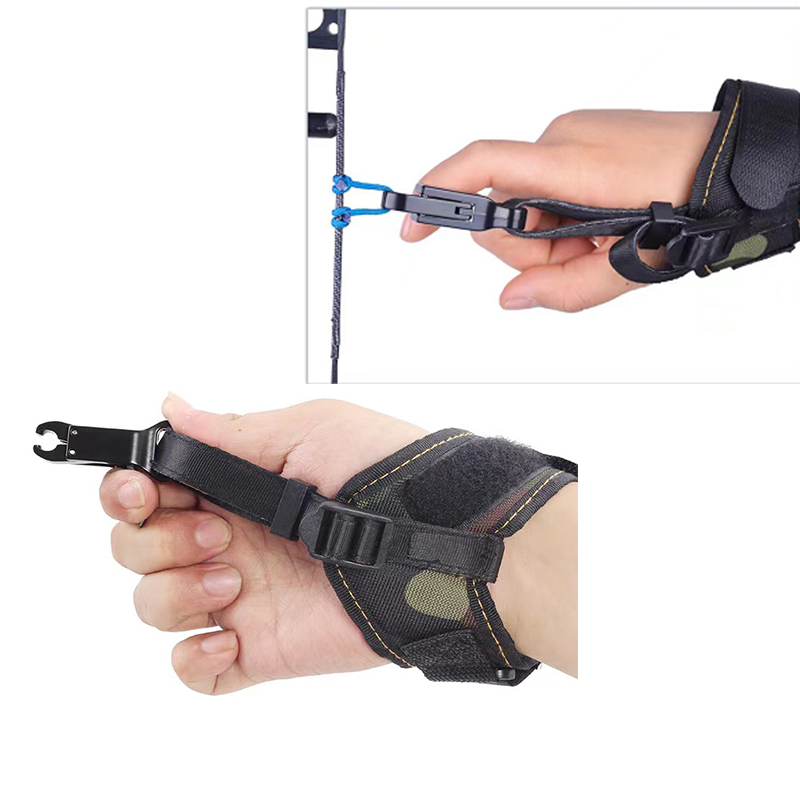 Bow and Arrow Release Aid Compound Bow Trigger Caliper Strap Wrist Band