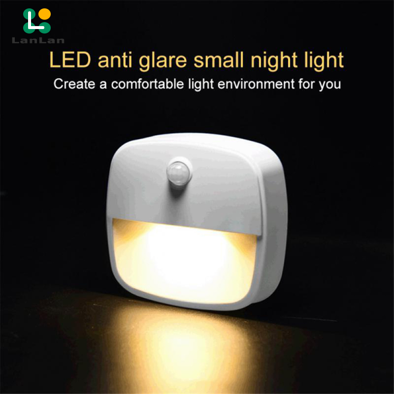 Lanlan Led Smart Night Light Wall Lamp Energy Saving Pir Motion Sensor Kitchen Cabinet Light Bedroom Bedside Lamp