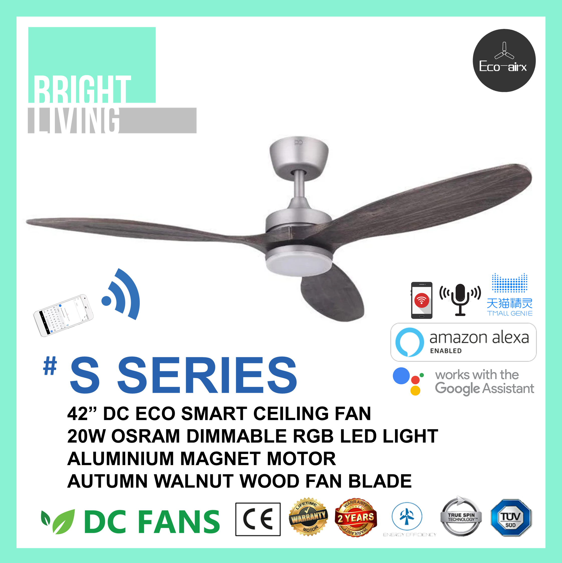 smart enabled ceiling fan