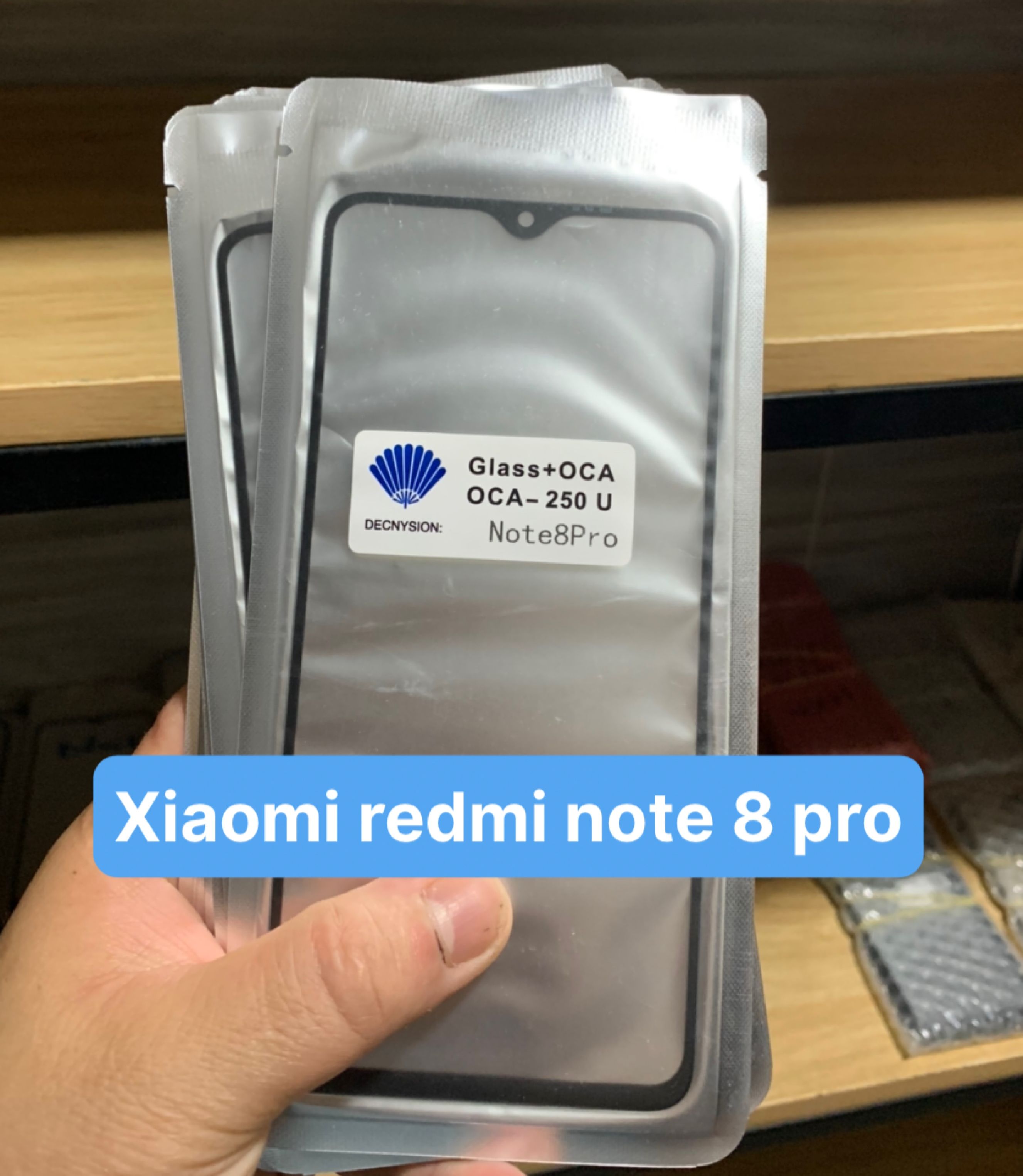Kính ép màn hình liền keo xiaomi redmi note 8 pro