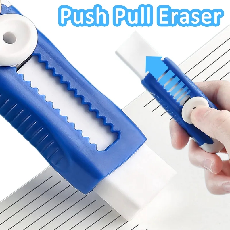 Rubber Erasers, Replaceable Core Push-pull Design Pencil Wiping Tool, Cartoon Telescopic Stretchable Eraser Kids Gift