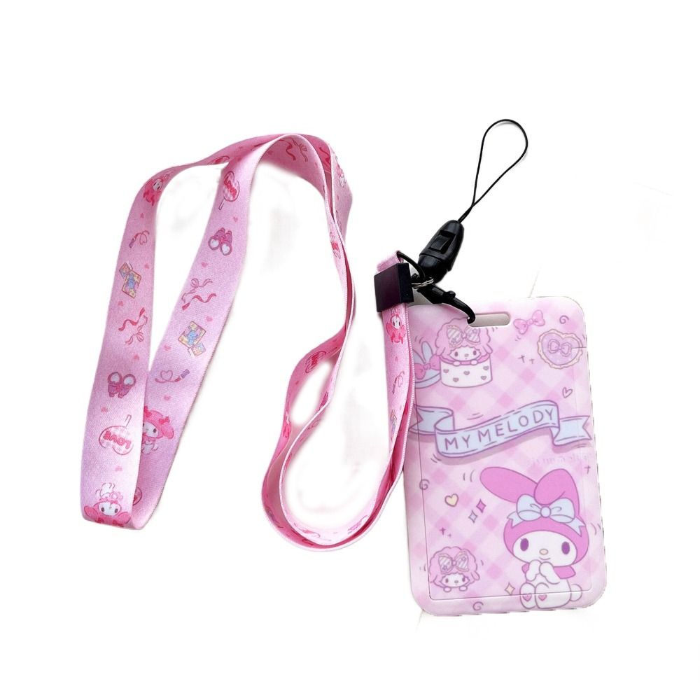 MMLUCK Kawaii Cute For Women PC Dog Bus Card Holders Lattice Kitty Cat Stripe Credit ID Card Cover Cartoon Card Case Kuromi Card Holders Card Access Control Card Storage Cover