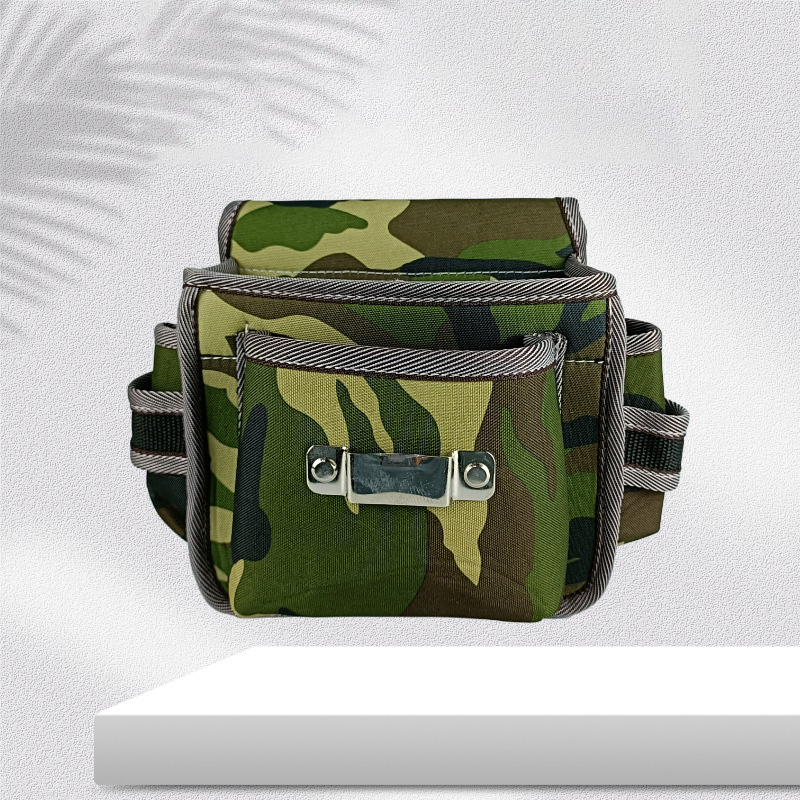 Multi-functional tool kit small portable small waist bag durable canvas hard-wearing carpenter, electrician nail pocket for men, for construction purposes
