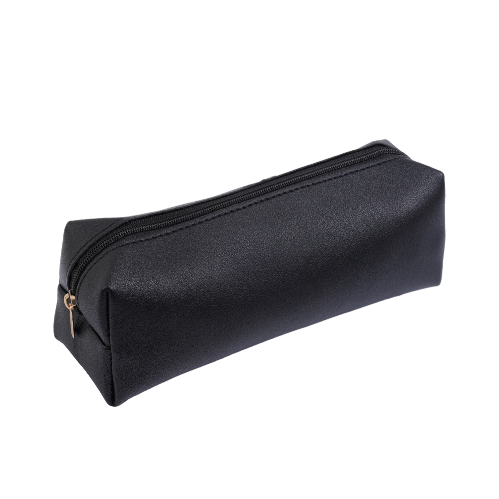 Portable Large Capacity PU Leather Pencil Case Multifunctional Simple School Students Children's Stationery Pen Pencil Eraser Storage Bag
