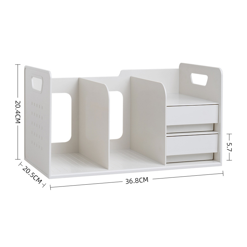Bookstand with drawer storage rack Storage of student bookshelves guard For students Storage box Bookshelf desktop