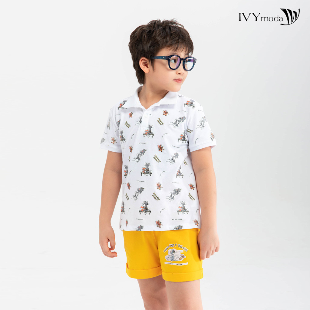 Áo polo Tom & Jerry bé trai IVY moda MS 57K1216