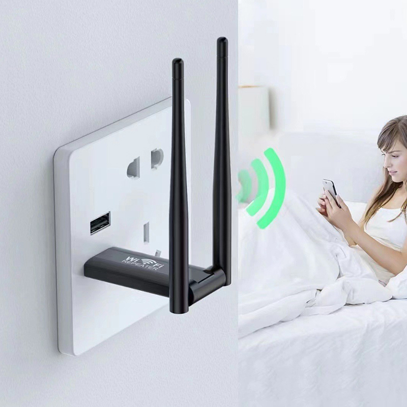 USB 2.4G 300Mbps Wireless WiFi Repeater Extender Router WiFi Signal Amplifier Booster Long Range Wi-Fi Repeater Access Point. 