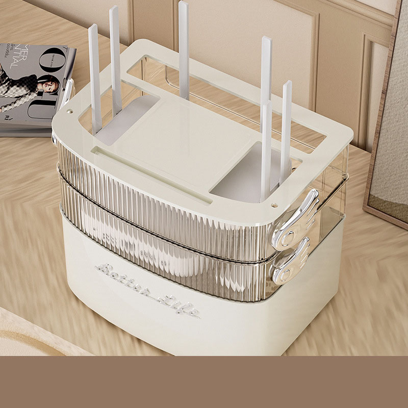 Storage box desktop cable socket light luxury living room storage rack Plastic