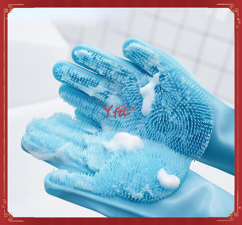 Lowest PricePet shower gloves Bath Scrubber Heat Resistant Silicone