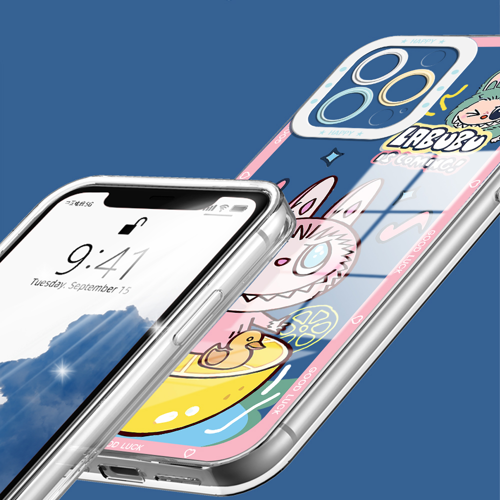 AMORVOR for Tecno Pova 5 Pro 5G Back Cover Cute Labubu Phone Cover Camera Protection Transparent TPU Soft Case. 