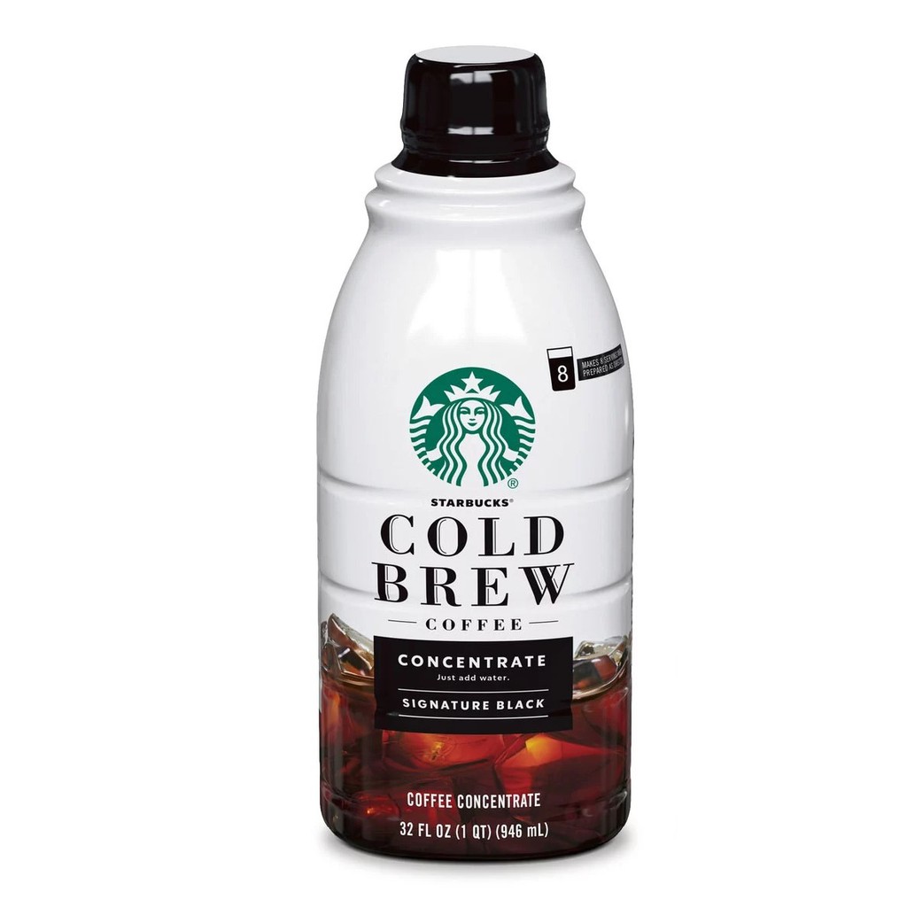Starbucks Signature Black Cold Brew Coffee, SingleServe Concentrate
