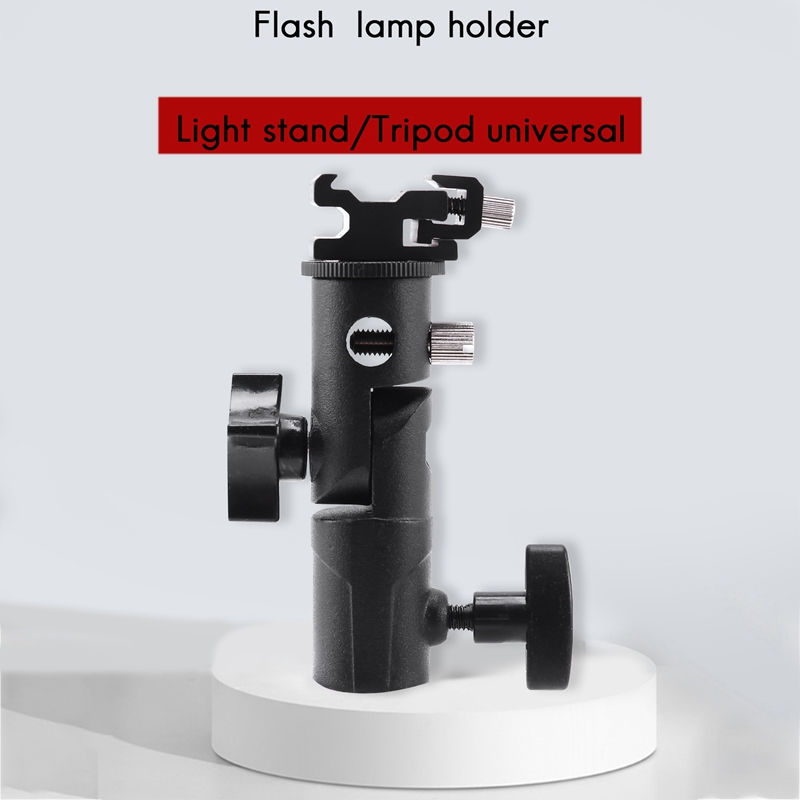 Camera Flash Speedlite Mount,Professional Swivel Light Stand Light Bracket Umbrella Bracket Mount Shoe Holder E Type For Canon Nikon Pentax Olympus and Speedlite Flashe