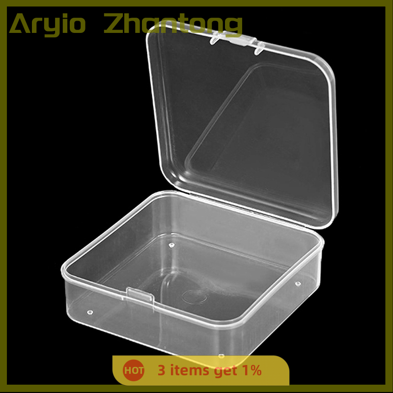 Aryio Mini Boxes Square Clear Plastic Jewelry Storage Case Container Packaging Box for Earrings Rings Beads