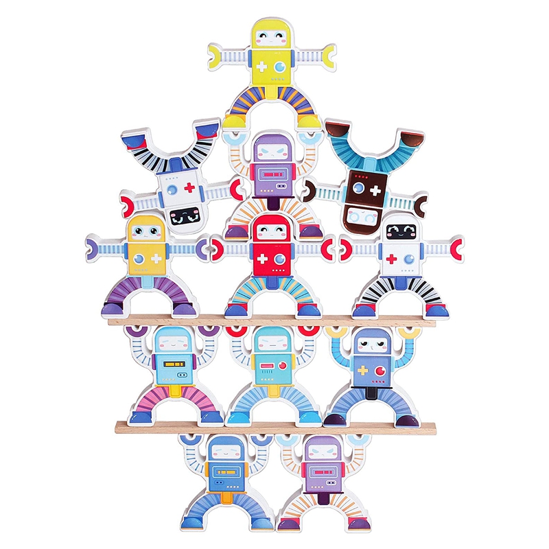 Wooden Stacking Games Toy Game Building Toy Stacking Balancing Block