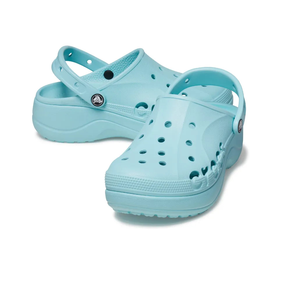 Giày Clog Nữ Crocs Baya Platform - Pure Water - 208186-4SS