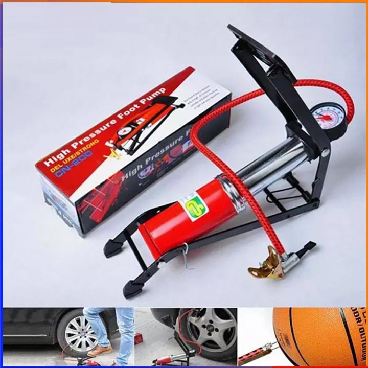 Bơm hơi đạp chân mini đa năng siêu rẻ