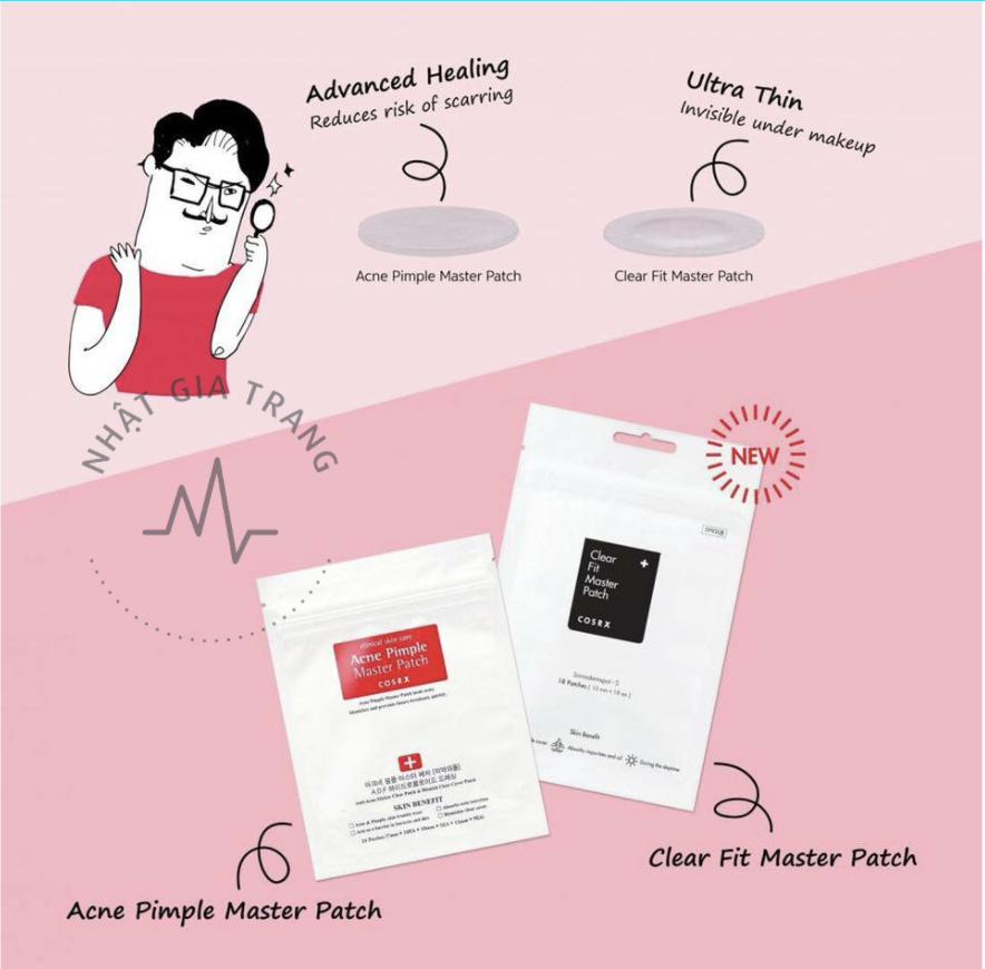 Miếng dán mụn giảm viêm, sưng Cosrx Acne Pimple Master Patch 24 miếng