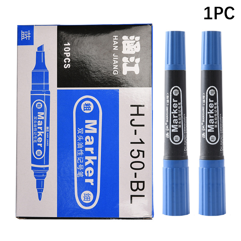 Kupanny Large Double-head Oily Marker Pen Big Head Pen Waterproof Thick Head Not Fade Marker Pen Art Office Supplies School Stationery
