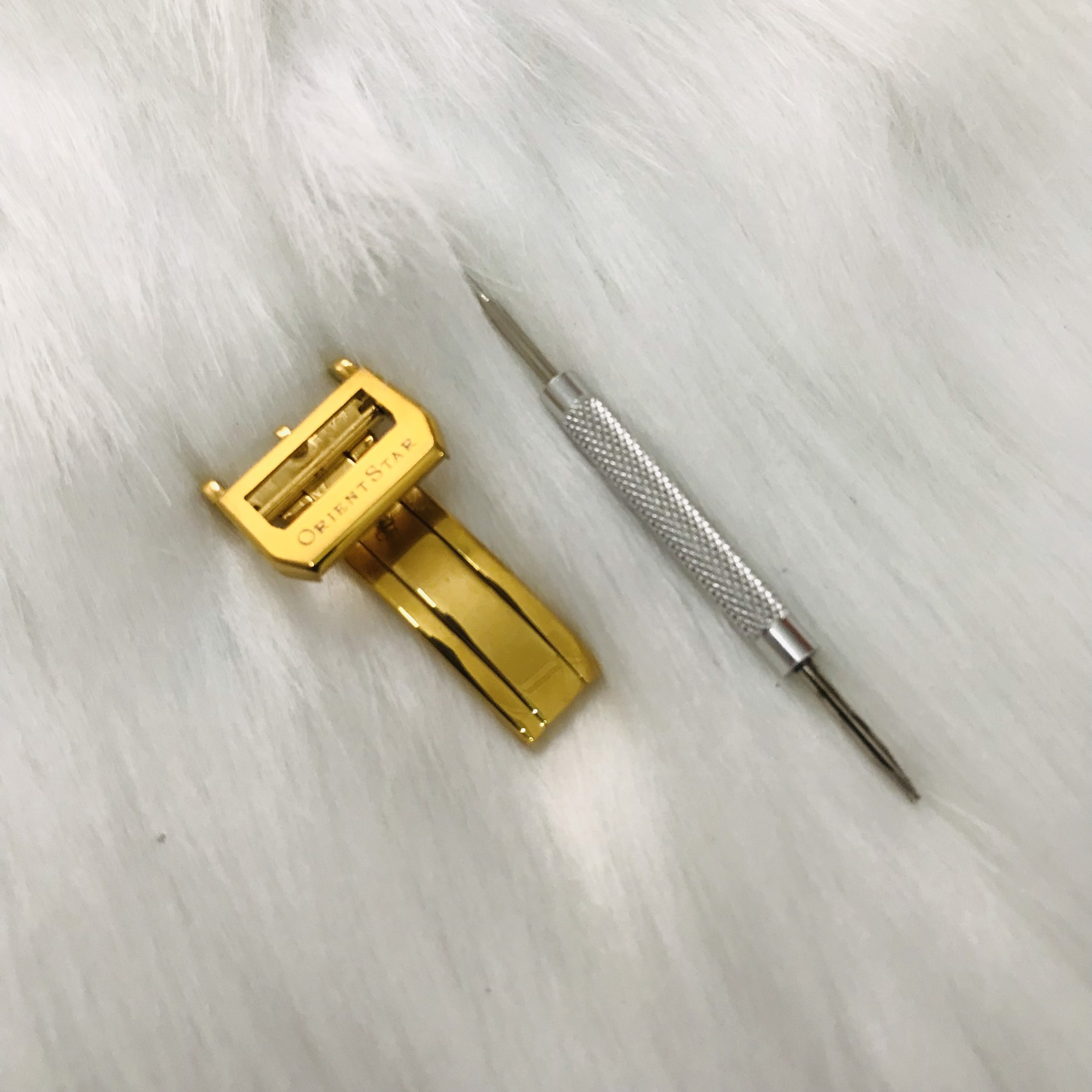 Khóa đồng hồ Orient Start -Khóa bậc 1 bên inox cao cấp