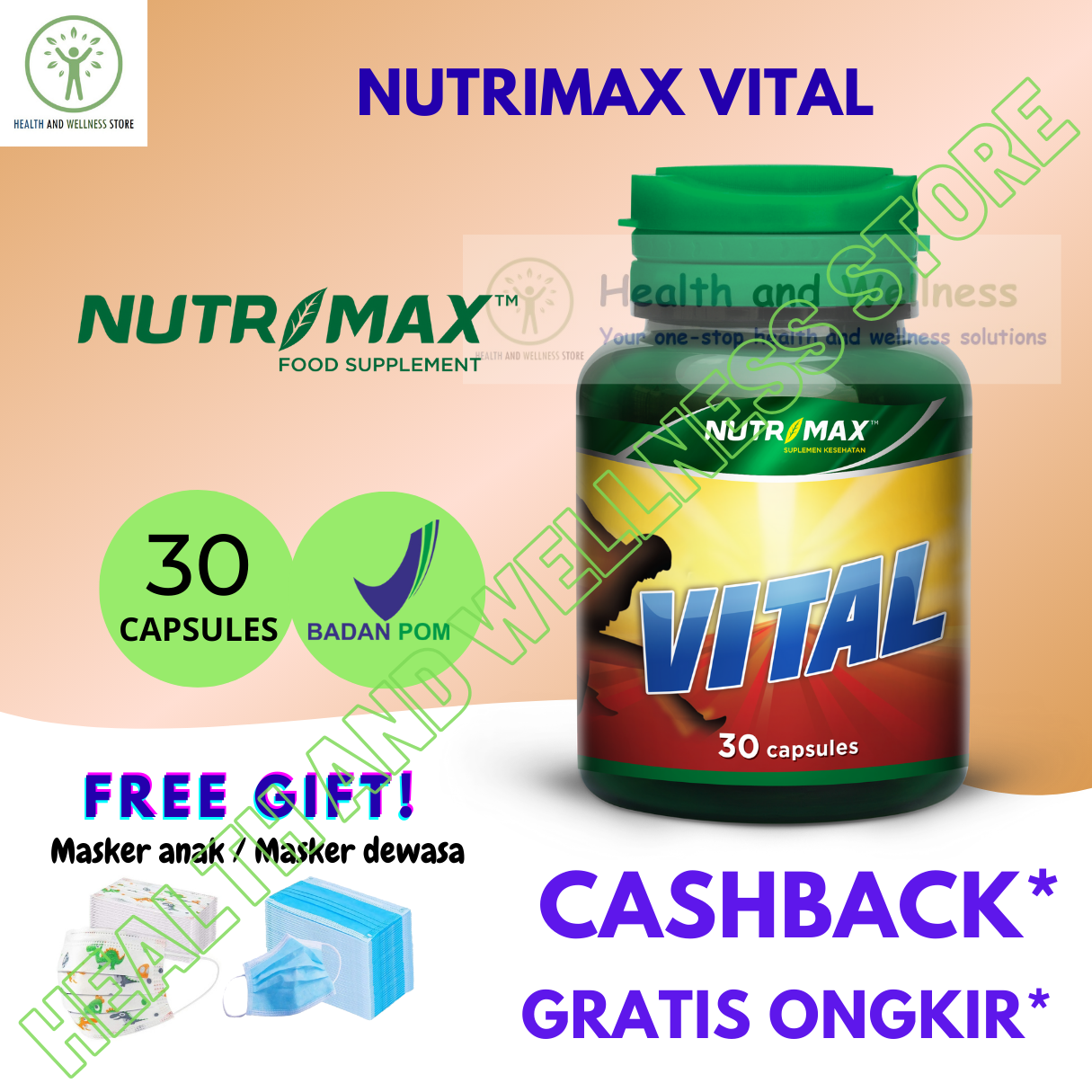 NUTRIMAX VITAL 30 TABLET ZAT BESI PENINGKAT DARAH TROMBOSIT ANEMIA ...