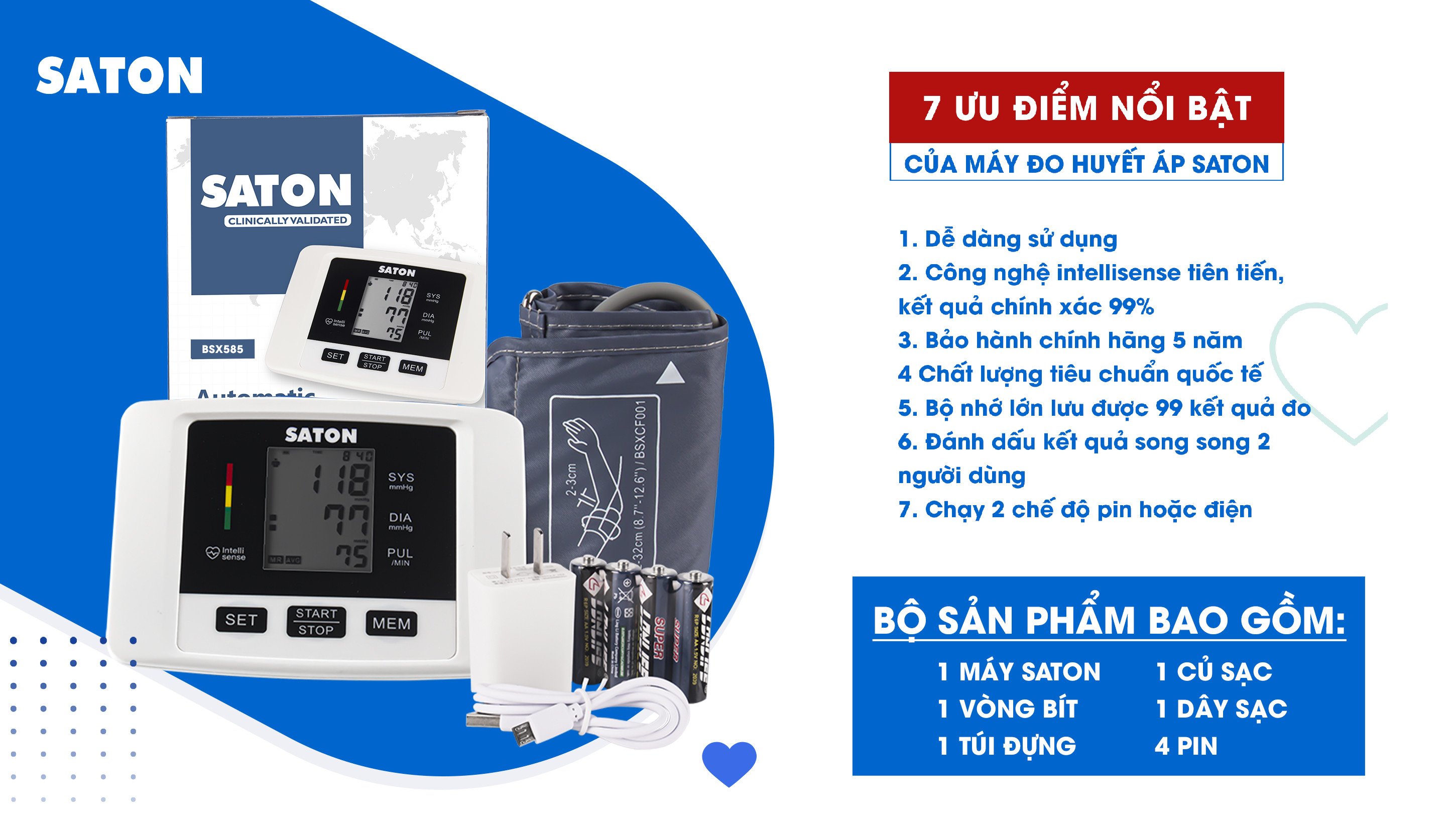 Máy Đo Huyết Áp SATON BSX585