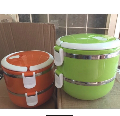 Cà men 2 ngăn 1.4 lít chất liệu nhựa ( giao màu ngẫu nhiên )