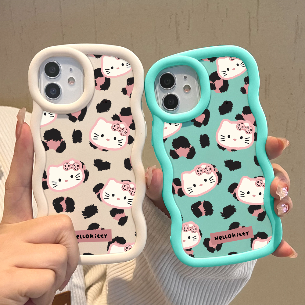 AMORVOR%20for%20Infinix%20Hot%2030%20Play%20Hot%2030i%20Hot%2030%20Back%20Cover%20Leopard%20Print%20KT%20Cat%20Pattern%20Luxury%20Phone%20Case%20Macaron%20Wave%20Soft%20Silicone%20Mobile%20Cover%20-%20Image%203