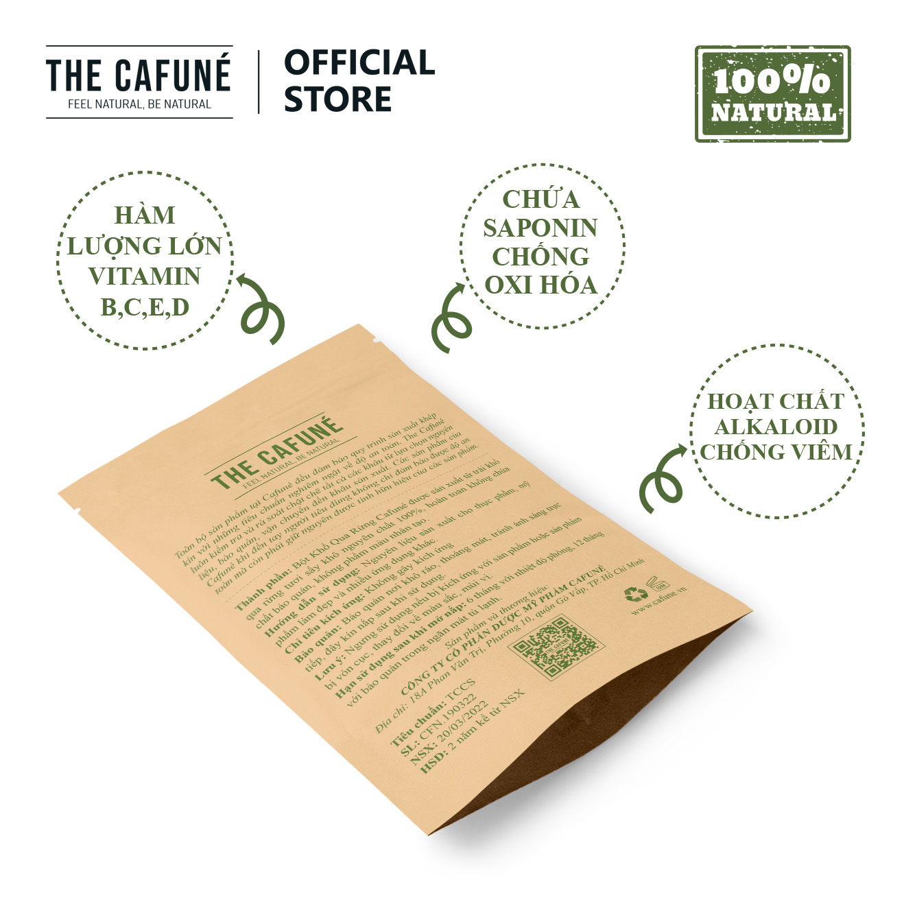 Bột khổ qua rừng Cafuné - nguyên chất 100% (60 Gram)