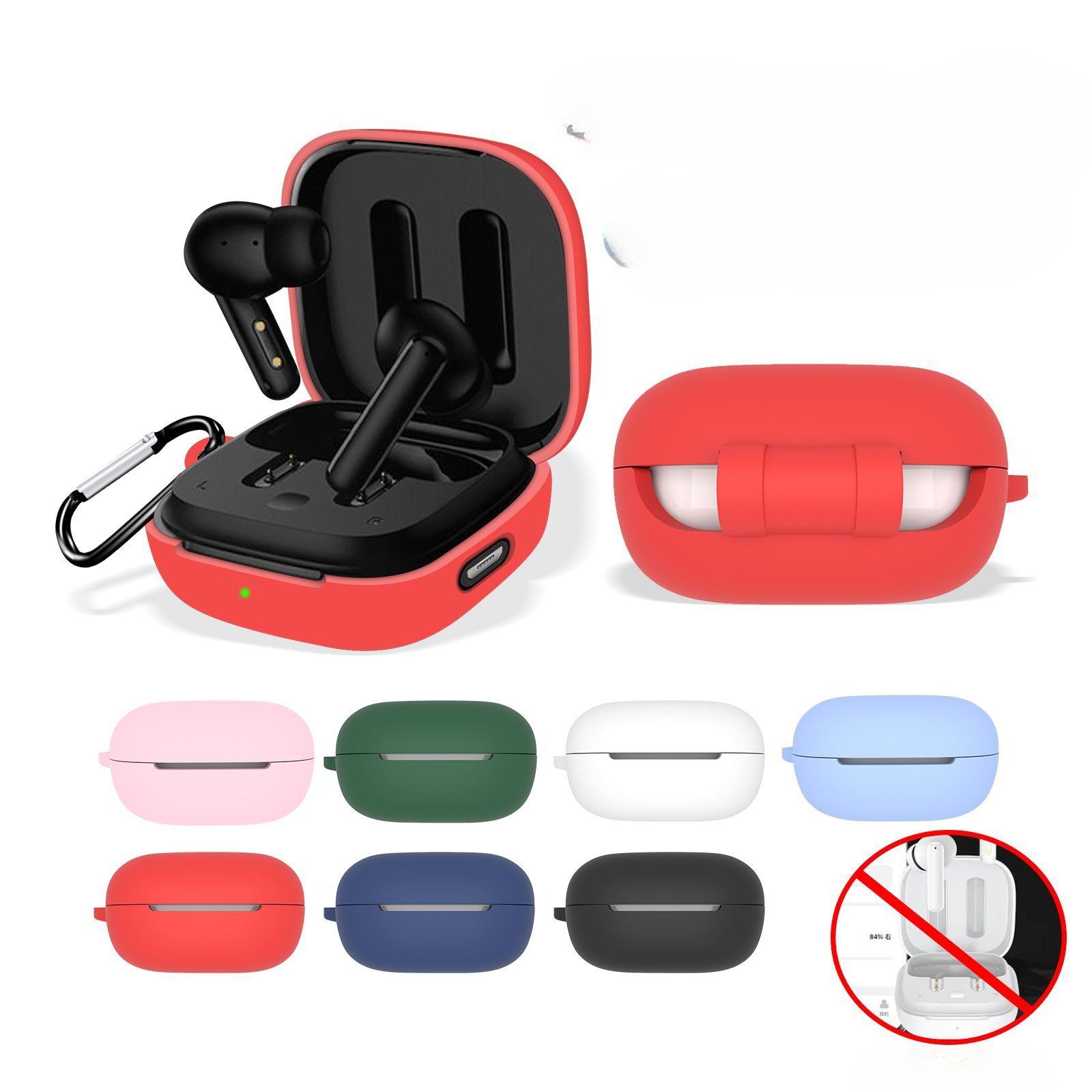 For QCY T13 ANC case Bluetooth headset Case Soft Liquid Silicone ...