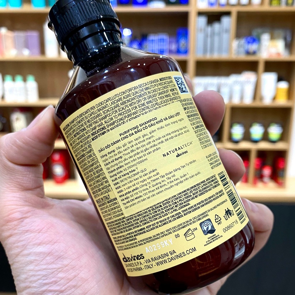 Dầu Gội Ngăn Gàu Davines Purifying 250ml