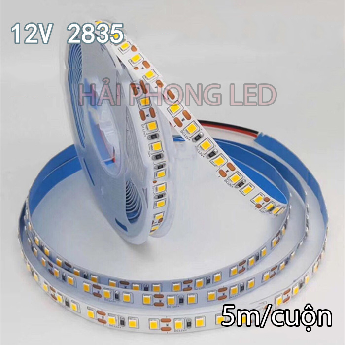Cuộn dây led 5m 12v 2835 120led dán tường siêu sáng