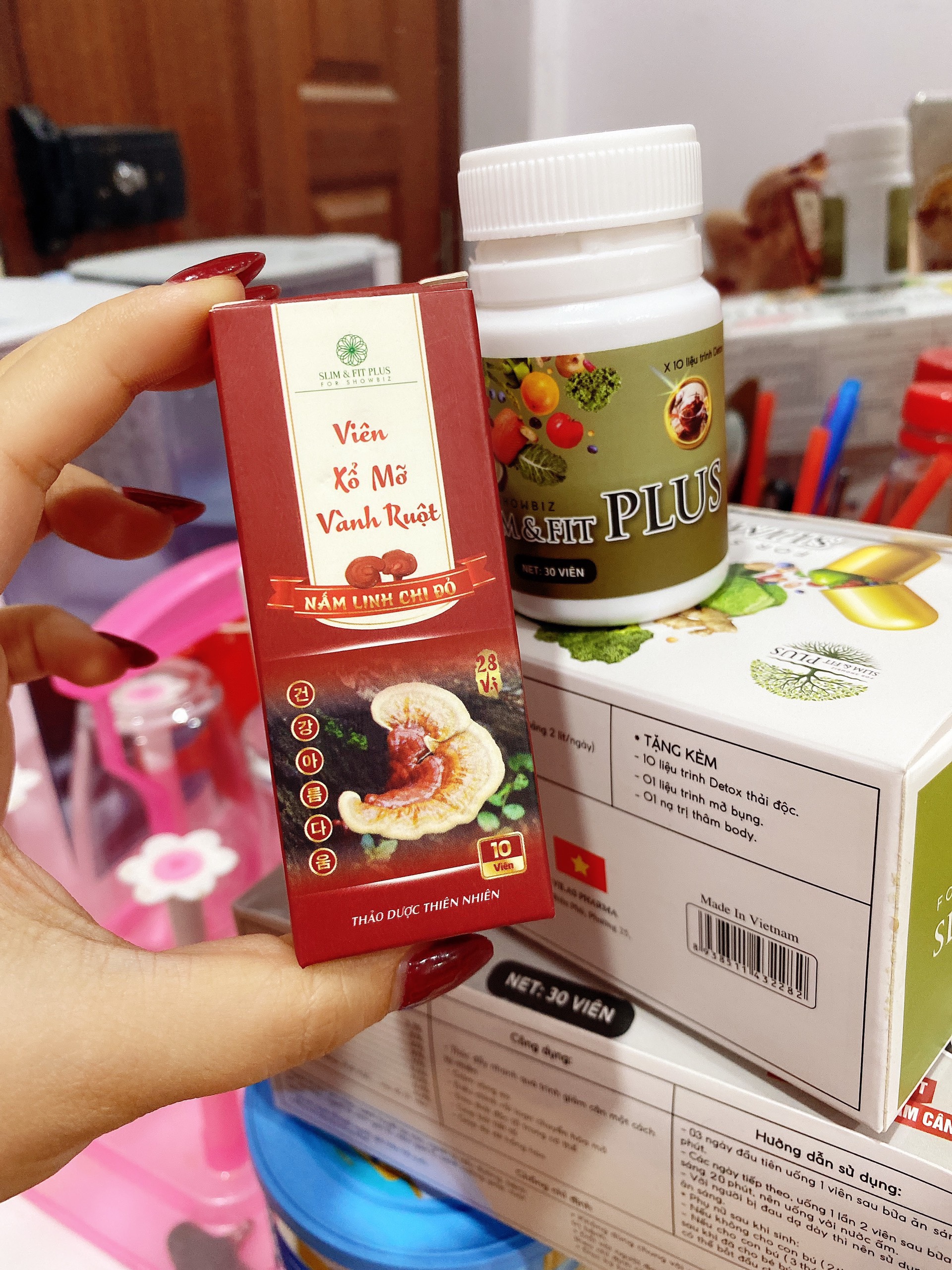 VIÊN UỐNG LISHOU XANH HỖ TRỢ GIẢM BÉO -THÁI LAN HÀNG - HỘP 40 viên