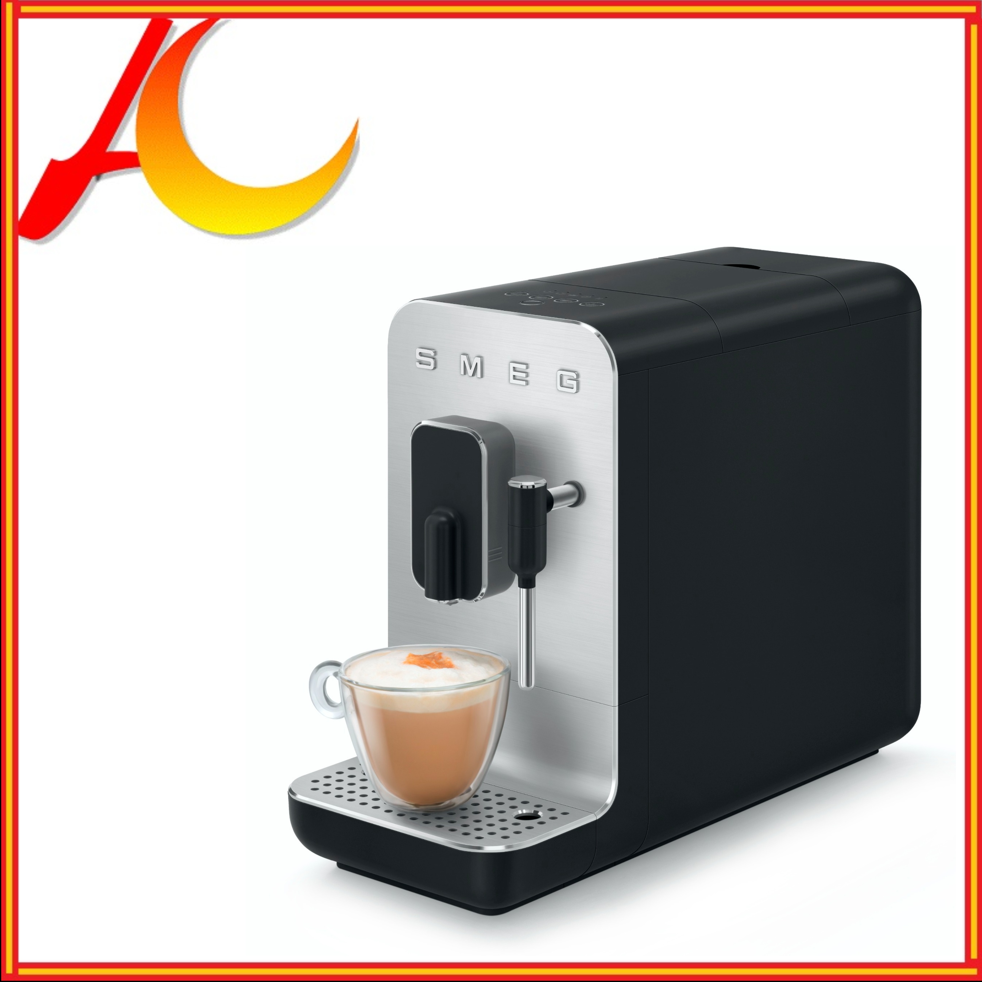 SMEG BCC02 Bean To Cup Coffee Machine, 50's Retro Style with