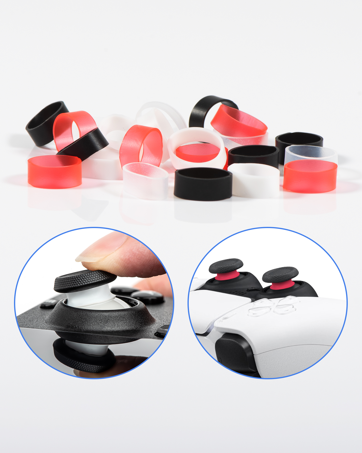 For PlayStation Portal For ROG ALLY Silicone Protective Ring for Steam Deck Console Joystick Protective Ring for PSVR2 Handle Remote Stick Anti-friction Ring