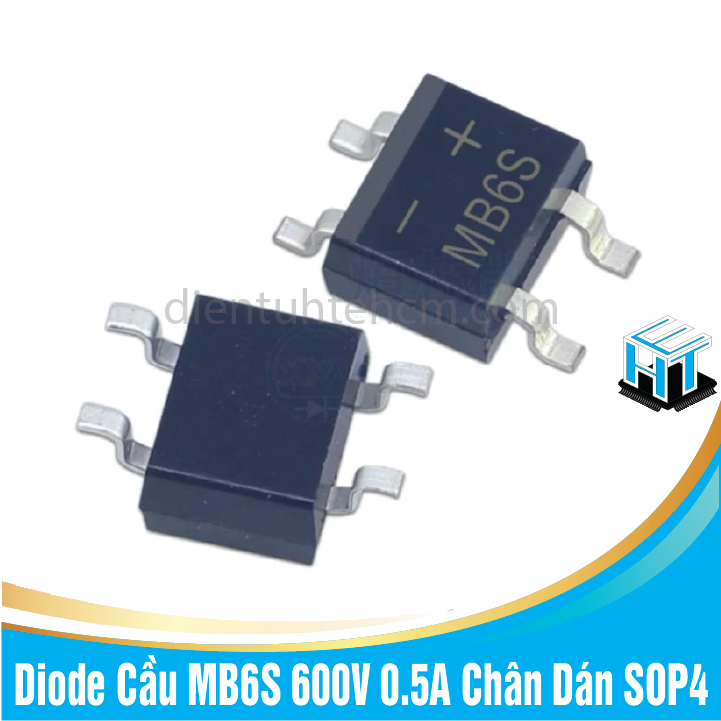 COMBO 10 cái Diode Cầu MB6S 600V 0.5A Chân Dán SOP 4