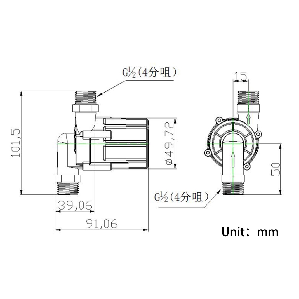 Máy bơm tuần hoàn nước động cơ không chổi than DC24V/12V cho hệ thống tuần hoàn nước